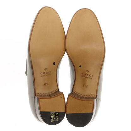 【中古】【未使用】グッチ GUCCI 6555790G0P0 シェリーライン レザー ローファー ライトグレー【サイズ6 1/2】【 状態ランクS 】【 メンズ 】