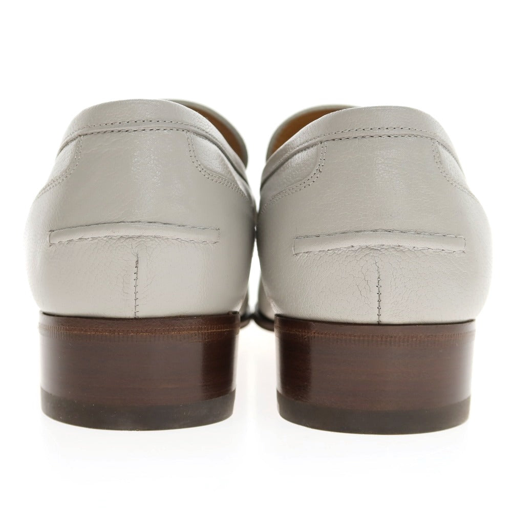 【中古】【未使用】グッチ GUCCI 6555790G0P0 シェリーライン レザー ローファー ライトグレー【サイズ6 1/2】【 状態ランクS 】【 メンズ 】