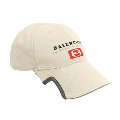 【中古】バレンシアガ BALENCIAGA コットン キャップ 帽子 ライトベージュ【サイズL】【 状態ランクA 】【 メンズ 】