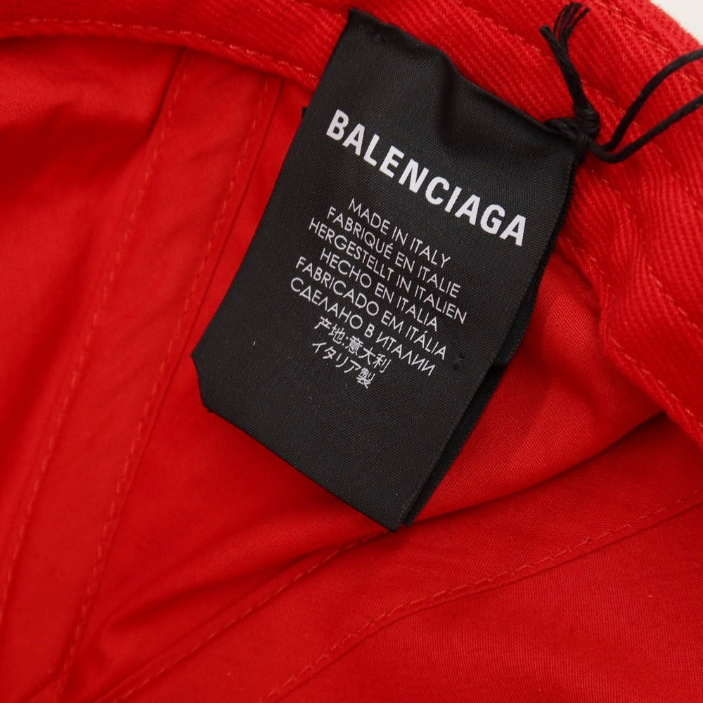 【中古】バレンシアガ BALENCIAGA GYM WEAR コットン キャップ 帽子 レッド【サイズL】【 状態ランクA 】【 メンズ 】