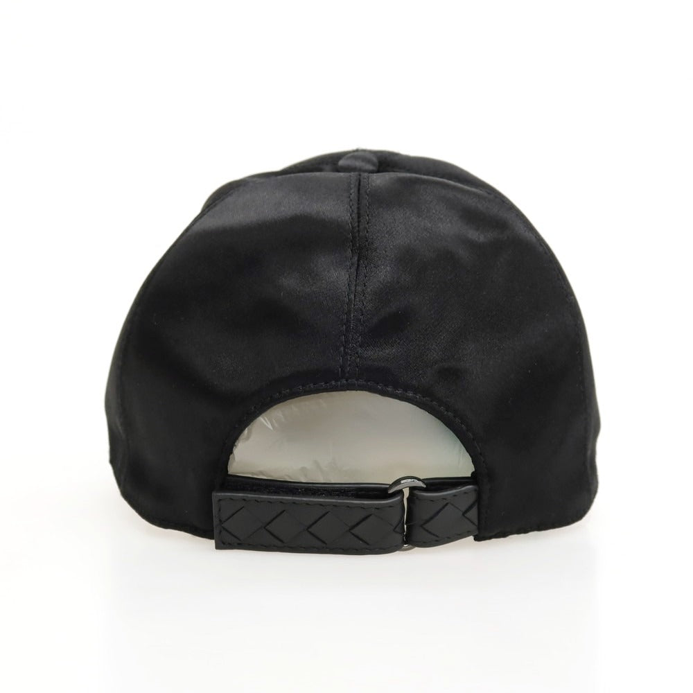 【中古】【未使用】ボッテガヴェネタ BOTTEGAVENETA アセテートレーヨン サテン クレイン 鶴 キャップ 帽子 ブラック【サイズL】【 状態ランクS 】【 メンズ 】