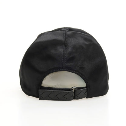 【中古】【未使用】ボッテガヴェネタ BOTTEGAVENETA アセテートレーヨン サテン クレイン 鶴 キャップ 帽子 ブラック【サイズL】【 状態ランクS 】【 メンズ 】