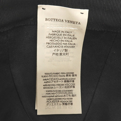 【中古】【未使用】ボッテガヴェネタ BOTTEGAVENETA アセテートレーヨン サテン クレイン 鶴 キャップ 帽子 ブラック【サイズL】【 状態ランクS 】【 メンズ 】