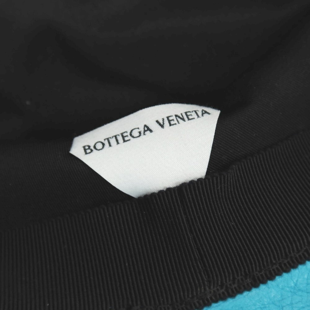 【中古】【未使用】ボッテガヴェネタ BOTTEGAVENETA 羊革 イントレチャート ナッパレザー バケットハット 帽子 ターコイズ【サイズM】【 状態ランクS 】【 メンズ 】