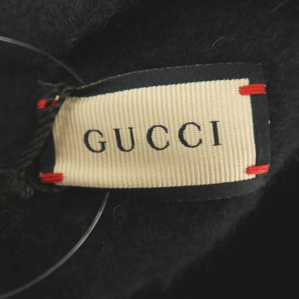 【中古】グッチ GUCCI 714343 ウール系 GGマーモントロゴ ベレー帽 ブラック【 状態ランクA 】【 メンズ 】
