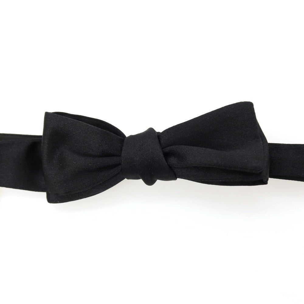 【中古】サンローランパリ SAINT LAURENT PARIS シルク サテン ボウタイ 蝶ネクタイ ブラック【 状態ランクA 】【 メンズ 】