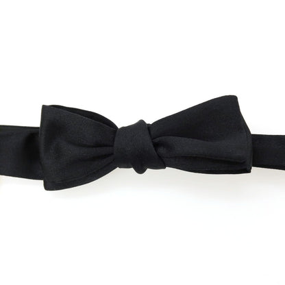 【中古】サンローランパリ SAINT LAURENT PARIS シルク サテン ボウタイ 蝶ネクタイ ブラック【 状態ランクA 】【 メンズ 】