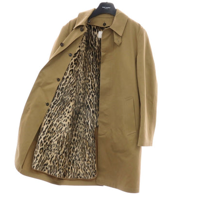 【中古】サンローラン SAINT LAURENT ツイルコットン ステンカラーコート ベージュ【サイズ44】【 状態ランクA 】【 メンズ 】