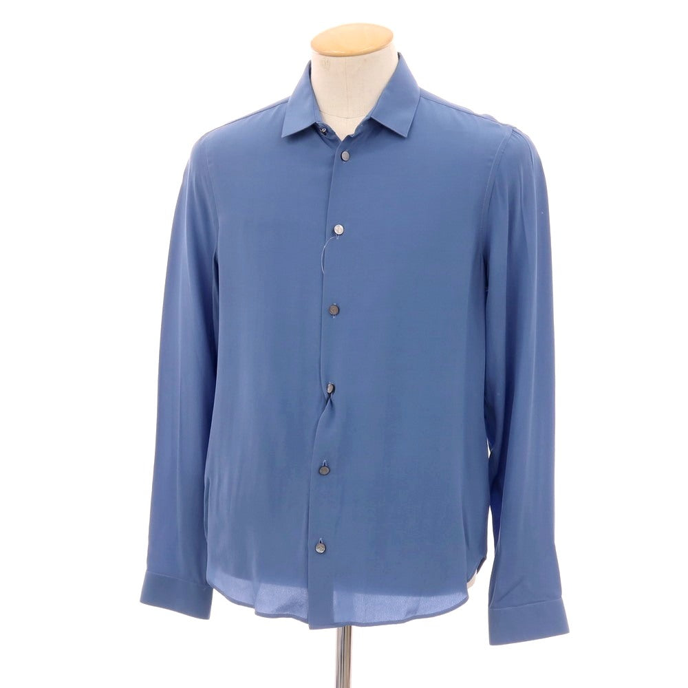 【中古】グッチ GUCCI シルク カジュアルシャツ ブルー【サイズ44】【 状態ランクD 】【 メンズ 】