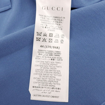 【中古】グッチ GUCCI シルク カジュアルシャツ ブルー【サイズ44】【 状態ランクD 】【 メンズ 】