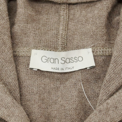 【中古】グランサッソ GRAN SASSO ウール ダブルジップ ニット パーカー アッシュブラウン系【サイズ50】【 状態ランクA 】【 メンズ 】