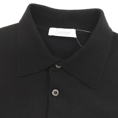 【中古】クルチアーニ CRUCIANI コットン 半袖 ポロニット ブラック【サイズ48】【 状態ランクA 】【 メンズ 】