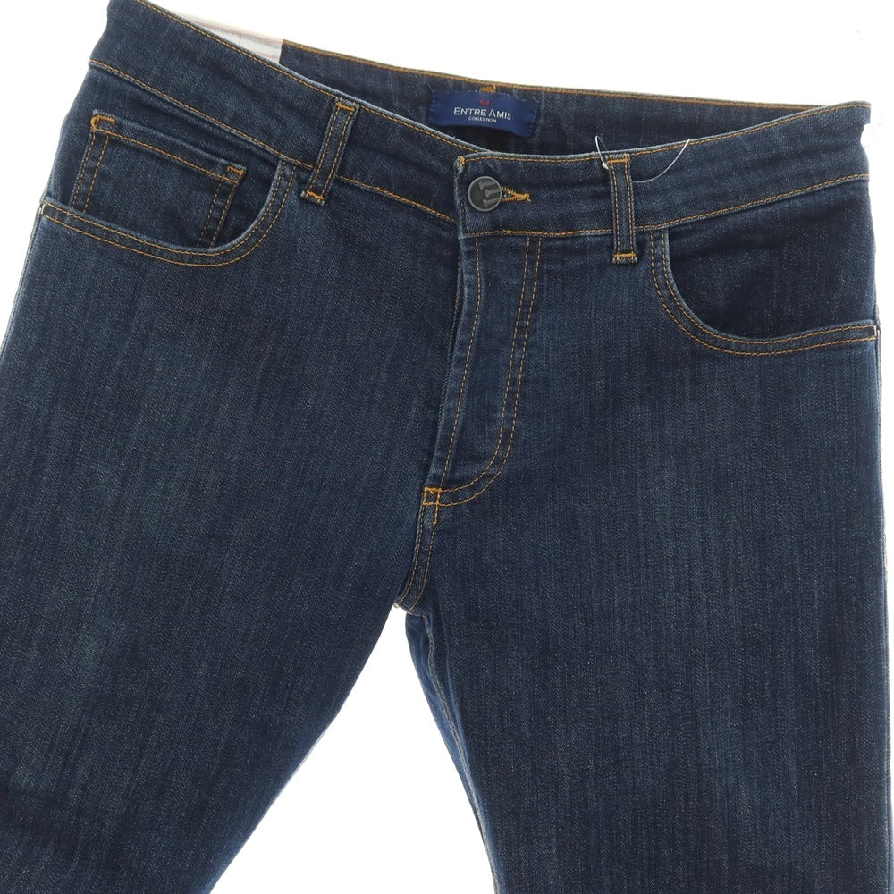 【中古】アントレアミ ENTRE AMIS ストレッチ コットン デニムパンツ ジーンズ ネイビー【サイズ34】【 状態ランクB 】【 メンズ 】