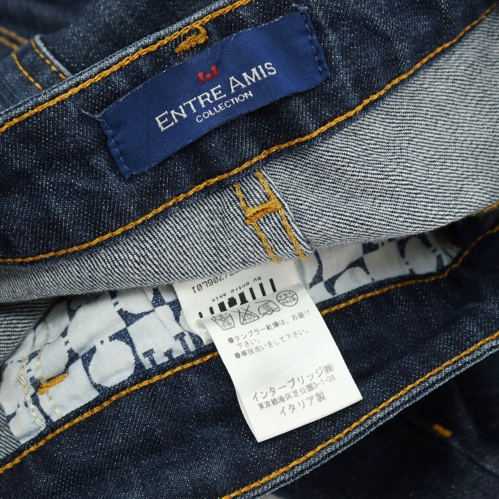 【中古】アントレアミ ENTRE AMIS ストレッチ コットン デニムパンツ ジーンズ ネイビー【サイズ34】【 状態ランクB 】【 メンズ 】