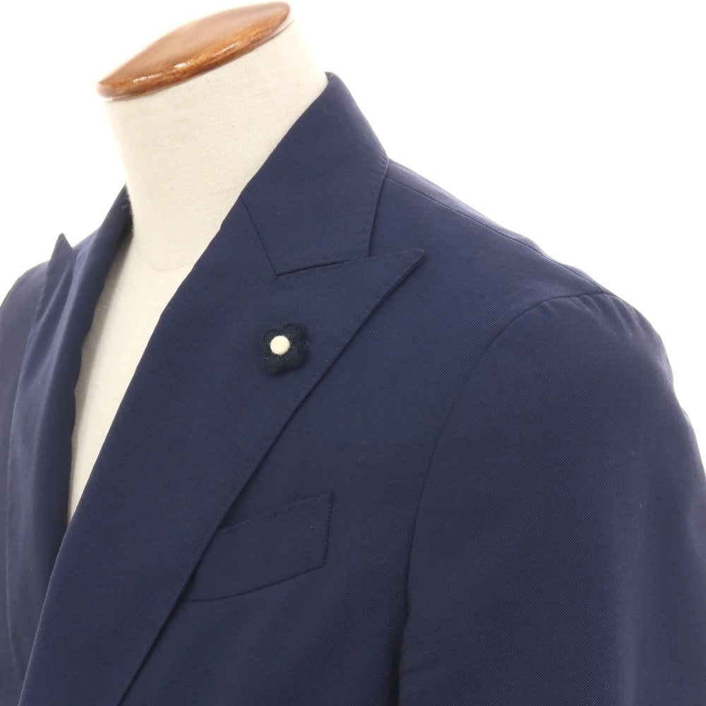 【中古】ラルディーニ LARDINI ウール ダブル6B テーラードジャケット ネイビー【サイズ46 7REG】【 状態ランクB 】【 メンズ 】