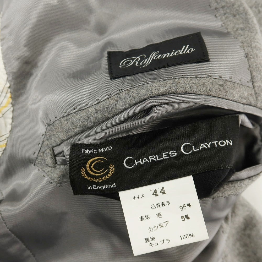 【中古】サルトリア ラファニエロ Sartoria Raffaniello ウールカシミヤ 3つボタンスーツ グレー【サイズ上44/下79】【 状態ランクA 】【 メンズ 】