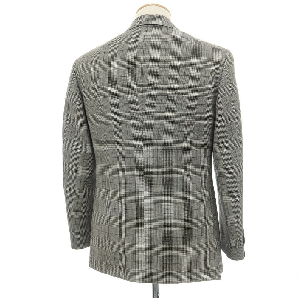 【中古】サルトリア ラファニエロ Sartoria Raffaniello ウール グレンチェック 3B テーラードジャケット ブラックxホワイト【サイズ44】【 状態ランクB 】【 メンズ 】