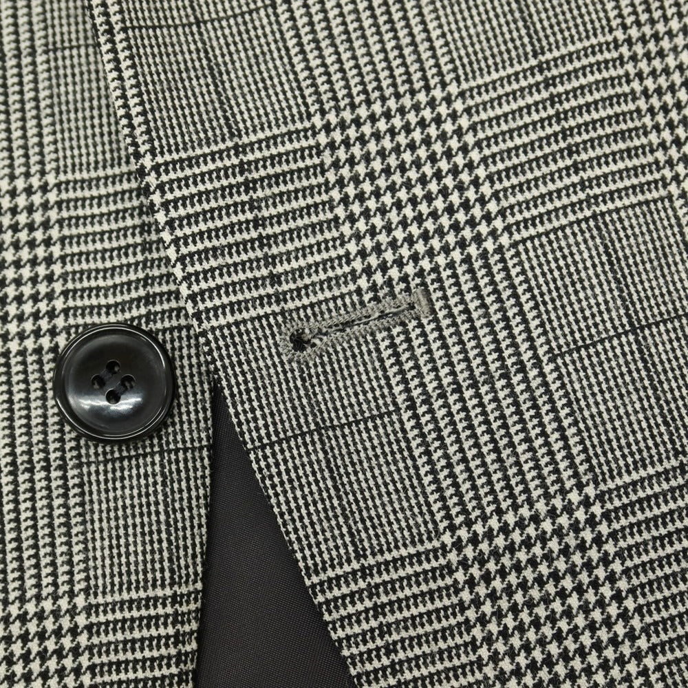 【中古】サルトリア ラファニエロ Sartoria Raffaniello ウール グレンチェック 3B テーラードジャケット ブラックxホワイト【サイズ44】【 状態ランクB 】【 メンズ 】