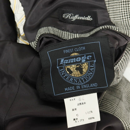 【中古】サルトリア ラファニエロ Sartoria Raffaniello ウール グレンチェック 3B テーラードジャケット ブラックxホワイト【サイズ44】【 状態ランクB 】【 メンズ 】