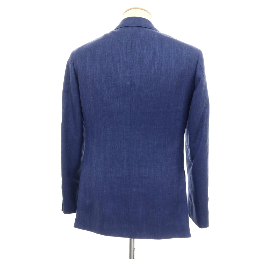 【中古】サルトリア ラファニエロ Sartoria Raffaniello ウールシルクリネン 3B テーラードジャケット ネイビー【サイズ44】【 状態ランクB 】【 メンズ 】