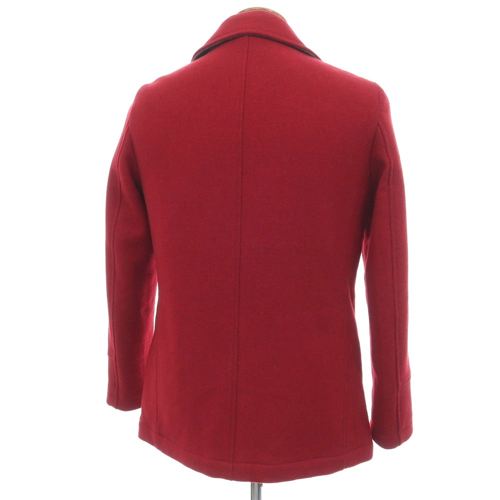 【中古】カンプリン CAMPLIN ウールポリエステルナイロン 中綿入り ピーコート レッド【サイズ46】【 状態ランクB 】【 メンズ 】