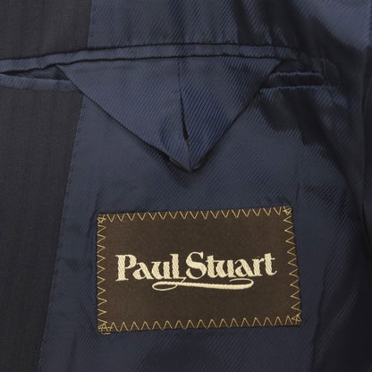 【中古】ポールスチュアート PAUL STUART ウール ストライプ 2つボタンスーツ ネイビー【サイズ46】【 状態ランクC 】【 メンズ 】