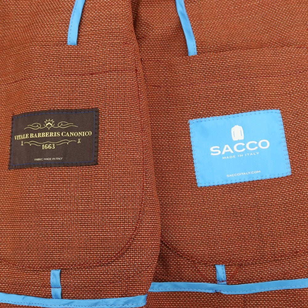 【中古】ザッコ SACCO ウール 2B テーラードジャケット テラコッタ系【サイズ44】【 状態ランクB 】【 メンズ 】