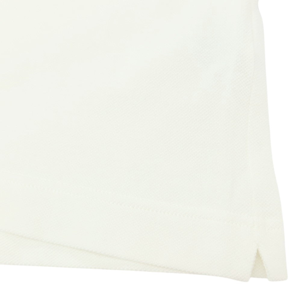 【中古】ラコステ LACOSTE コットン 鹿の子 半袖ポロシャツ ホワイトxブルー【サイズ3】【 状態ランクC 】【 メンズ 】