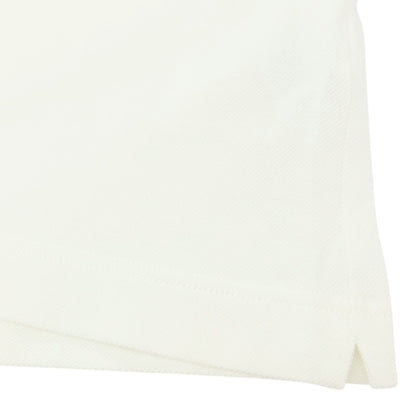 【中古】ラコステ LACOSTE コットン 鹿の子 半袖ポロシャツ ホワイトxブルー【サイズ3】【 状態ランクC 】【 メンズ 】