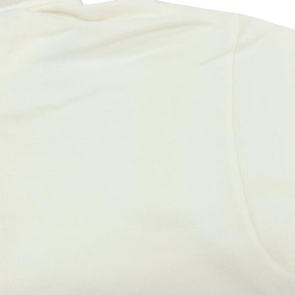 【中古】ラコステ LACOSTE コットン 鹿の子 半袖ポロシャツ ホワイトxブルー【サイズ3】【 状態ランクC 】【 メンズ 】