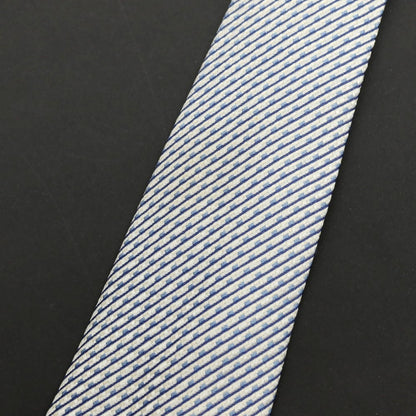 【中古】シャルベ CHARVET シルク ネクタイ ホワイトxネイビー【 状態ランクC 】【 メンズ 】