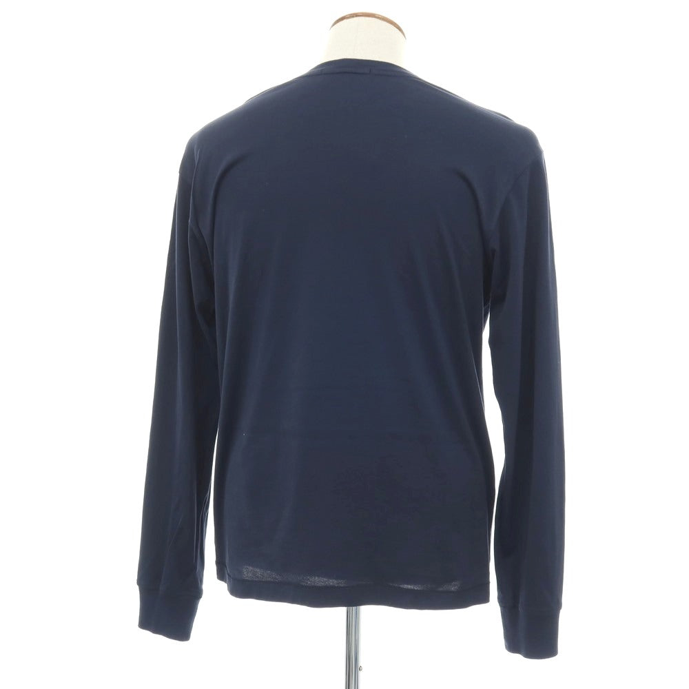 【中古】ストーンアイランド STONE ISLAND コットン クルーネック 長袖Ｔシャツ ネイビー【サイズM】【 状態ランクC 】【 メンズ 】