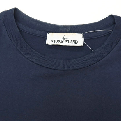 【中古】ストーンアイランド STONE ISLAND コットン クルーネック 長袖Ｔシャツ ネイビー【サイズM】【 状態ランクC 】【 メンズ 】