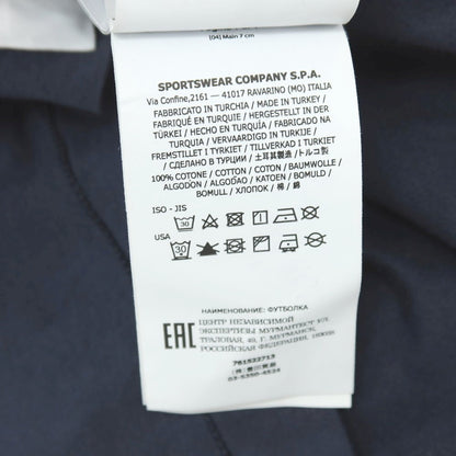 【中古】ストーンアイランド STONE ISLAND コットン クルーネック 長袖Ｔシャツ ネイビー【サイズM】【 状態ランクC 】【 メンズ 】