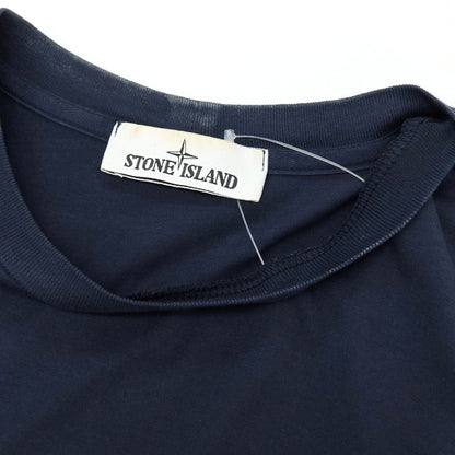 【中古】ストーンアイランド STONE ISLAND コットン クルーネック 長袖Ｔシャツ ネイビー【サイズM】【 状態ランクC 】【 メンズ 】