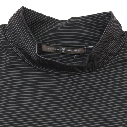 【中古】ナイキ NIKE タイガーウッズ ポリエステルポリウレタン ボーダー 長袖Ｔシャツ ブラック系【サイズXL】【 状態ランクB 】【 メンズ 】