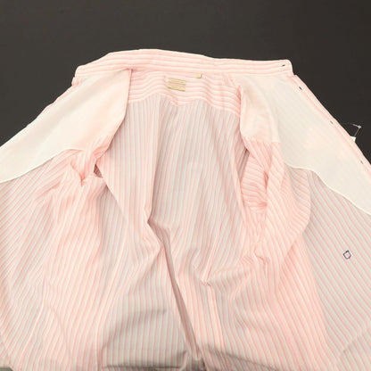 【中古】マッシモアルバ massimo alba コットン ストライプ レギュラーカラー ドレスシャツ ホワイトxピンク【サイズM】【 状態ランクB 】【 メンズ 】
