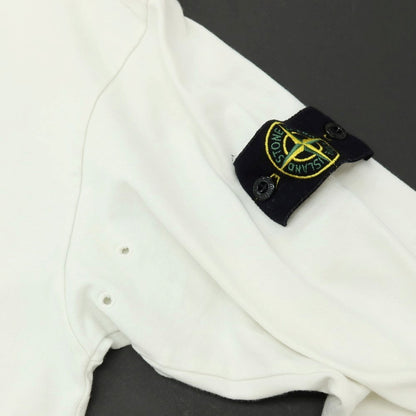 【中古】ストーンアイランド STONE ISLAND コットン ヘビーオンス クルーネック 長袖カットソー ホワイト【サイズS】【 状態ランクC 】【 メンズ 】