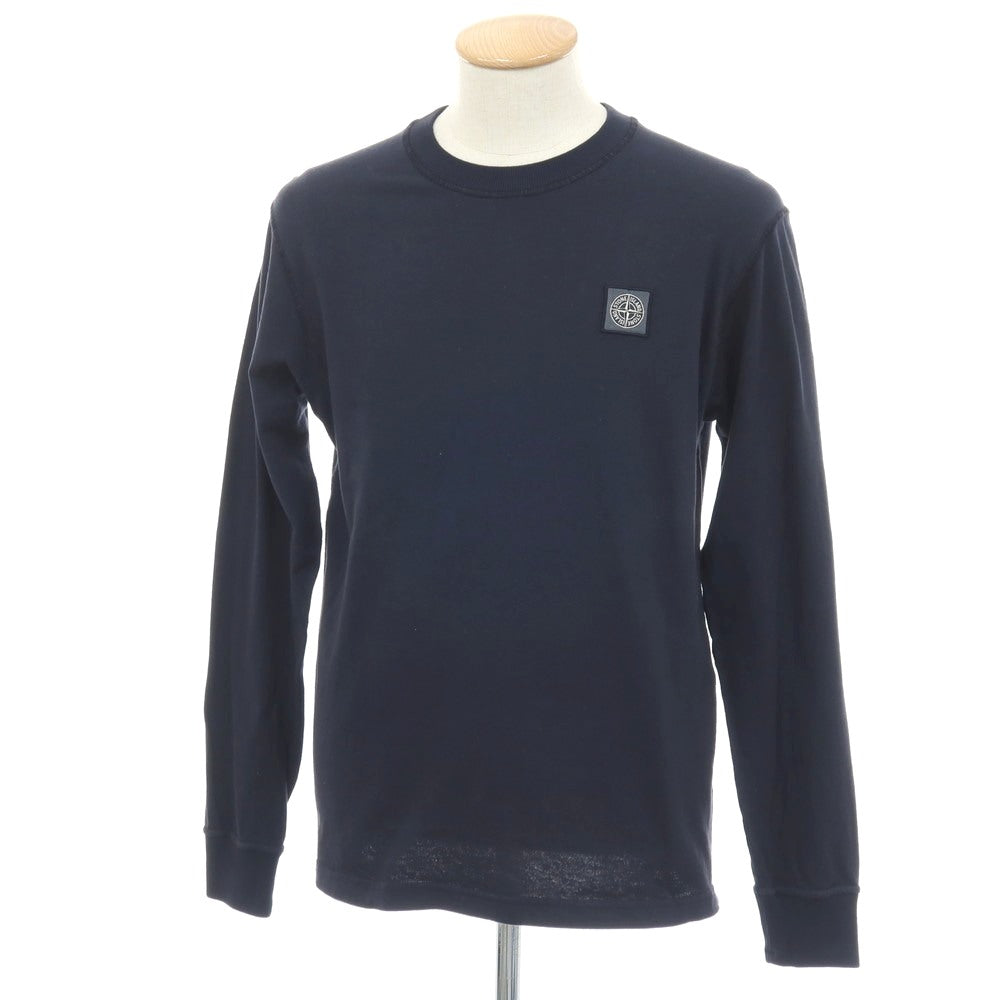 【中古】ストーンアイランド STONE ISLAND コットン クルーネック 長袖Ｔシャツ ダークネイビー【サイズS】【 状態ランクC 】【 メンズ 】