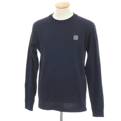 【中古】ストーンアイランド STONE ISLAND コットン クルーネック 長袖Ｔシャツ ダークネイビー【サイズS】【 状態ランクC 】【 メンズ 】