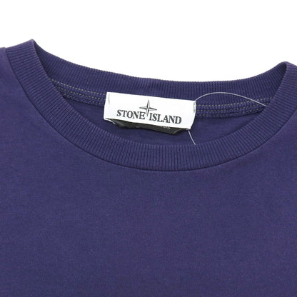 【中古】ストーンアイランド STONE ISLAND コットン クルーネック 長袖Ｔシャツ パープルxグラスグリーン【サイズS】【 状態ランクC 】【 メンズ 】