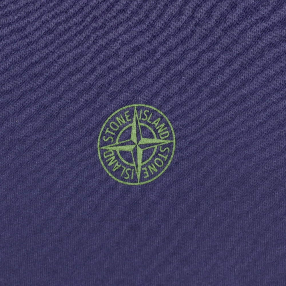 【中古】ストーンアイランド STONE ISLAND コットン クルーネック 長袖Ｔシャツ パープルxグラスグリーン【サイズS】【 状態ランクC 】【 メンズ 】