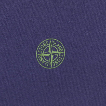 【中古】ストーンアイランド STONE ISLAND コットン クルーネック 長袖Ｔシャツ パープルxグラスグリーン【サイズS】【 状態ランクC 】【 メンズ 】
