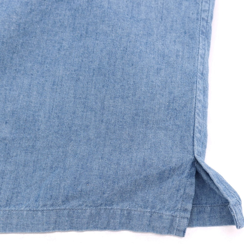 【中古】ジャンネット giannetto WASHING DIVISION コットン オープンカラー 半袖シャツ ブルー【サイズM】【 状態ランクB 】【 メンズ 】