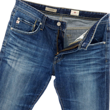 【中古】エージー アドリアーノゴールドシュミット AG Adriano Goldschmied コットンポリウレタン デニムパンツ ジーンズ ネイビー【サイズ32】【 状態ランクB 】【 メンズ 】