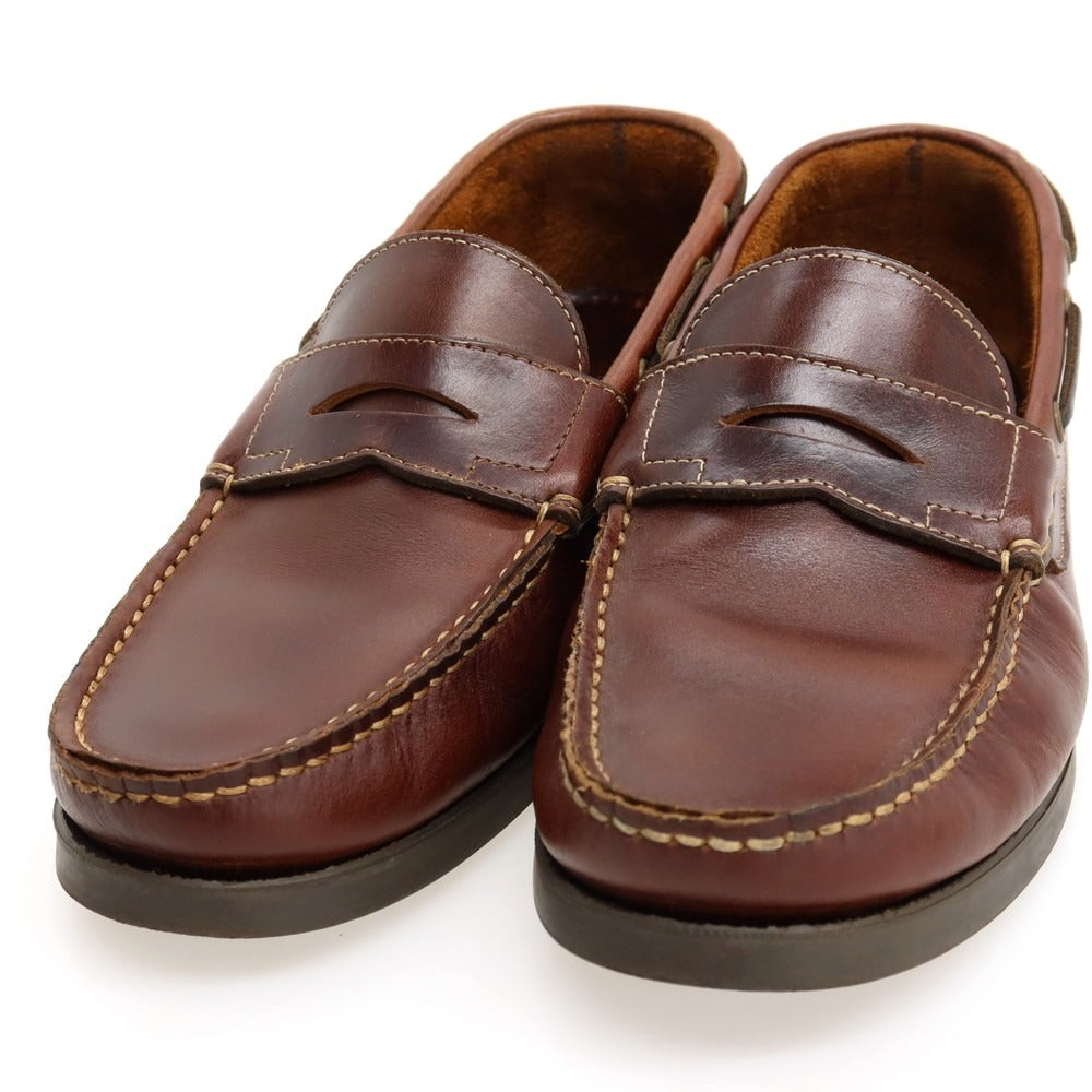 【中古】パラブーツ Paraboot BEAMS別注 CORSICA レザー ローファー ブラウン【サイズ7】【 状態ランクB 】【 メンズ 】