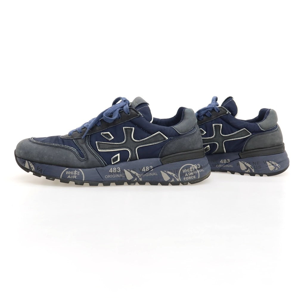 【中古】プレミアータ PREMIATA MICK 3833 レザー ナイロン スニーカー ネイビー【サイズ42】【 状態ランクC 】【 メンズ 】