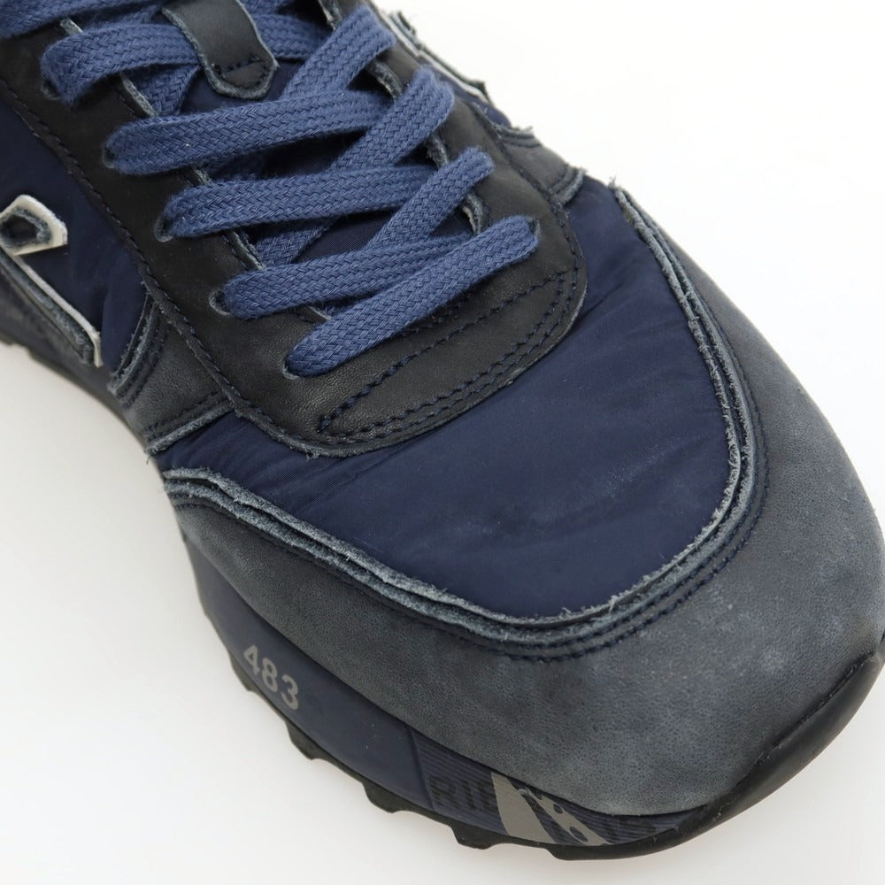 【中古】プレミアータ PREMIATA MICK 3833 レザー ナイロン スニーカー ネイビー【サイズ42】【 状態ランクC 】【 メンズ 】