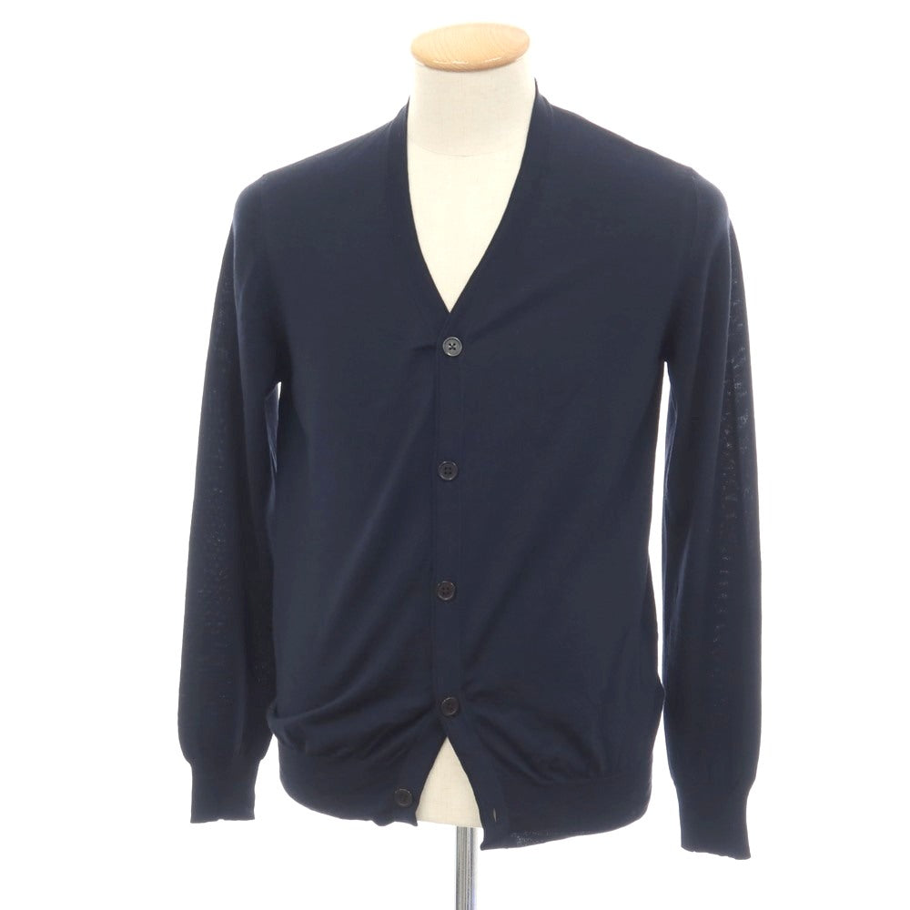 【中古】トゥモローランド TOMORROWLAND tricot ハイゲージウール ニット カーディガン ネイビー【サイズS】【 状態ランクB 】【 メンズ 】