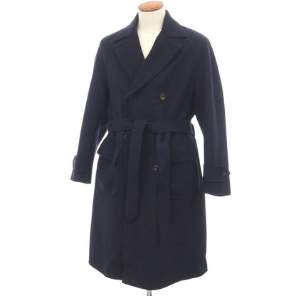 【中古】リングヂャケット RING JACKET ウール ベルテッド ダブルブレストコート ダークネイビー【サイズ48】【 状態ランクB 】【 メンズ 】